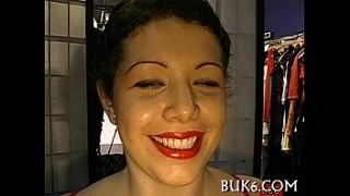 Wet oral-job cute nipples sucked gif with titty fuck