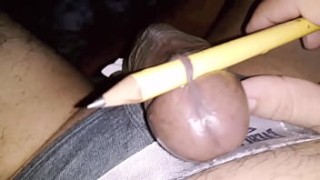 Playing With My Frenulum amateur creampie gangbang Hole... Item #1 Thick Pencil