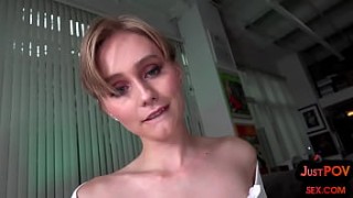 POV babe GF xxxxy video sucks and rides BFs dick while talks dirty