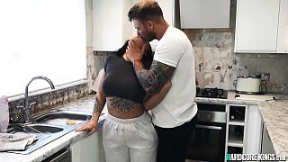 Busty brunette gets anal in disney bdsm the kitchen