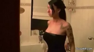 Hot German Step-Sister mother fuker porn caught Him and help with Fuck